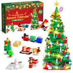 ZIZZ Christmas Tree Advent-Calendar 2024 - Upgrade Unique Advent Christmas Tree Building Block Toy Set for Kid 8-15+ Years Old Teen Teenage Girl Boys Adult Blocks Gifts for Countdown to Christmas