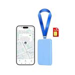 FETACA ID Card Shape GPS Tracker with Live Location, 2-Way Calling, SOS Button & Alerts - Smart Wireless Tracker for Kids, School, Work & Elderly Safety Free 1-Month Data SIM & App Subscription