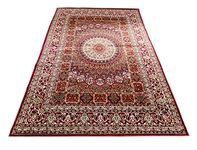 HassanCarpet Beautiful Home Decore Kashmiri Persian Silk, Carpet for Living Room, Drawing Room & Anywhere in Your Home. Size (90 x 150 Color - Maroon Multi) - 3 x 5 Feet,