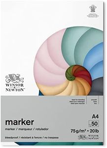 Winsor & Newton, Marker Paper, Bleedproof, A4, 50 Sheets, White, 75g/20lb