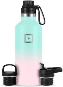 IRON °FLASK Bouteille d'eau de sport à bouche étroite - 32Oz, 3 couvercles (couvercle de bec), acier inoxydable isolé sous vide, gomme à bulles moderne à double paroi
