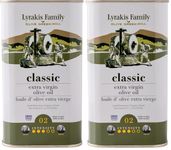 Lyrakis Family Olive Oil 1L – Greek Extra Virgin, Premium First Cold Pressed, High Polyphenols, Handpicked Olives, New Harvest, Fresh Juice from Crete – Since 1975 (Pack of 2)