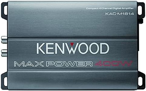 Kenwood KAC-M1814 4-Channel Compact Bridgeable Marine/Motorsports 400W Max Power Digital Amplifier