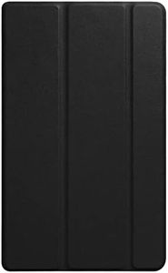 for Amazon Kindle Fire HD8 7th 8th Generation (2017/2018 Release Version) Tablet Cover,Ultra Slim Lightweight Folio Stand Leather Case for Kindle Fire HD 8 7th 8th Gen 8inch (Fd-Black)