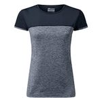 Berghaus Women's Voyager Short Sleeve Tech Tee Base Layer, Carbon Marl/Jet Black, 8