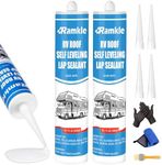 RV Roof Sealant, 10 oz Self-Leveling Lap Sealant White, Camper & Trailer Roof Leak Repair, Caulking for RV Roofing Maintenance, 2 Pack