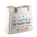 ZJXHPO Mothers Day Gift For Nana Grammy Mimi Gigi Mamaw Nonnie Yaya Gaga Mema Grandma Tote Bag Grandmother Appreciation Gift (C-Grandma Getaway Tote)