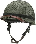 Sylphid Outdoor Green WW2 US M1 Helmet Steel Field with Net Cover cat Eye Belt