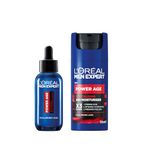 L’Oréal Paris Men Expert Power Bundle Gift Set for Men, Revitalising Moisturiser XL 100ml and Multi-action Serum 30ml, Power Age Duo With Hyaluronic Acid, for Dull and Dry Skin