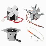 BBQ-PLUS Auger Motor, Grill Induction Fan, Fire Burn Pot and Hot Rod Ignitor Kit Replacement for Pit Boss and Traeger Wood Pellet Grill with Screws and Fuse