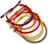 LUCKY BUDDHIST - 5 Tibetan lucky bracelets + Buddhist gift! - Handmade. Adjustable to your wrist. For men and women. Friendship bracelets made of braided fabric