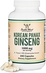 Panax Ginseng (Korean Red Variety) (4 Month Supply) 240 Vegan Capsules - 1,000mg per Serving for Mood, Cognitive Function, Energy and Stress by Double Wood Supplements