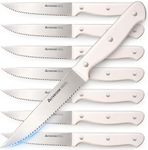 Astercook Steak Knives Set of 8, Stainless Steel Steak Knife Set