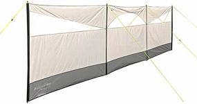 Eurohike Lightweight 3 Panel Wind Stop with Clear Windows, 5 Metre Windbreak for Camping, Waterproof Wind Break, Ideal for Camping or Trips to the Beach, Camping Equipment