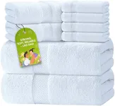 Luxury White Bath Towel Set of 8 Pi