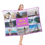 Custom Blanket Personalized Picture Collage Blanket for Fathers Day Dad Mom Family Friends Couples Dogs 30" X 40" (75 cm X 100 cm)