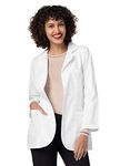 Adar Universal Lab Coats for Women - Princess Cut 30" Consultation Lab Coat - 806 - White - M