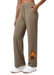 Willit Women's Fleece Lined Pants Wide Leg Thermal Yoga Winter Pants with Pockets High Waist Comyf Casual Lounge Pants Light Brown M