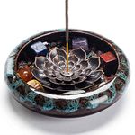 PIOSRTRR Incense Stick Holder-Crystal Lotus Incense Holder,Ceramic Incense Burner