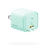 VOLTME 30W USB C Charger (GaN III Tech), USB-C Power Adapter, Mini Type C Wall Charger, PD3.0 PPS Fast Charge Compatible with iPhone 15/14/13/12 Series, Samsung, MacBook Air, iPad Pro, Pixel (Green)