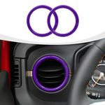 RAZPOY JL Dash Air Vent Trim, Dashboard Air Conditioner Outlet Vent Ring Cover Compatible with 2024 Jeep Wrangler JL JLU & Gladiator JT Interior Accessories, ABS Purple