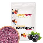 Freeze Dried Blackcurrant Powder 100g - No Added Sugar, 100% Natural, Gluten Free, Vegan Friendly