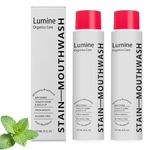Lumine Organics Care Mouthwash, Lumine Organics Whitening Mouthwash, Stain Whitening Mouthwash for Fresh Breath，2Pcs