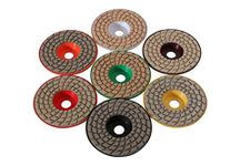 Sarrah 4" Diamond Polishing Plastic Pads for Granite Marble Concrete Stone Wet/Dry Grit 1 (10 Pcs)