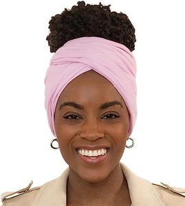 Olivia Sylx African Head Wraps for Black Women, Jersey Scarfs for Women Headwrap, Hair Scarf for Black Women, Soft & Stretchy - Rose Pink