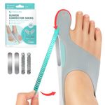 Tenicore Bunion Correctors for Women Men 1Pair, Adjustable Bunion Corrector Socks, Ultra-Thin Bunion Sleeves, Bunions Correction for in Shoes - Day And Night Pain Relief - Large