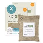 Moso Natural Air Purifying Bag 200g Natural Color Naturally Removes Odors,Allergens and Harmful Pollutants Reuse Upto 2 Years, Pack of (2)