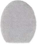 TOWN & COUNTRY EVERYDAY Ultra Plush Solid Tufted Toilet Lid Cover, 18.5”x19.6‘’, Grey