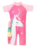 Harry Bear Girls Surfsuit Unicorn Pink 3-4 Years