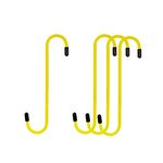 4LIFETIMELINES Brake Caliper Hanger Hooks, Durable Steel, Yellow Powder Coated with Rubber Tips, for Automotive Work on Brake Axle and Suspesion Systems - 4 Pack