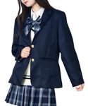Wigo Women's School Blazer, Uniform, High School Students, Middle School Students, Outerwear, Cosplay, Events, Girls, Spring, Summer, Autumn, Winter, Checked, navy, M