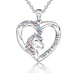 Shonyin Silver Unicorn Necklace for