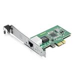 1.25G Gigabit Ethernet Network Card (NIC) for Intel I210 Chip, Single Copper RJ45 Port, PCI Express 2.1 X1, Compare to Intel I210-T1