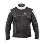 Ride Gears Riding Jacket, Black/Light Grey, Size L, Ventilated Mesh, Impact Protection, CE Level 2 Armour, 600D PU Coated Polyester