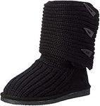 BEARPAW Women's Knit Tall Boot,Blac