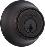 Kwikset 660 Deadbolt Deadbolt Lock, Venetian Bronze Round Exterior Keyed Front Entry Door, Pick Resistant SmartKey Rekey Security, Single Cylinder Dead Bolt