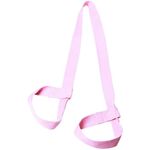 2-PACK Yoga Mat Strap, Yoga Strap for Mat Carrying Durable Non Slip Polyester Cotton Yoga Mat Belt with Two Adjustable Loops Pink