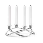 Georg Jensen Season Candleholder - Mirror Polished Stainless Steel - Designed by Maria Berntsen Candlestick - Elegant Home Décor - 9 x 26 cm