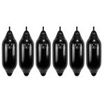 Hurricane Fenders Original Series Boat Fender PM03 53cm x 18cm (21" x 7") - Black - Pack Of Six