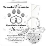 HOWAF Sympathy Card Pet Loss Gifts, Pet Condolences Cards Sympathy Greeting Cards with Dog Memorial Keyring for Pet Dog Memorial Gifts, Pet Sympathy Gifts, Bereavement Gifts, Dog Remembrance Gifts