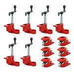 Yaetek 3/4" Wood Gluing Pipe Clamp Set Heavy Duty PRO Woodworking Cast Iron Wood Pipe Clamp for Woodworking (6 Pack)