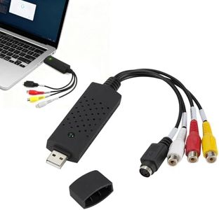 VHS to Digital Converter, VHS Player, RCA/AV to USB Video Converter, USB Audio Video Capture Card, Digital Adapter and Digitize Edit Vide, Compatible with MAC, Windows, Linux, Vista