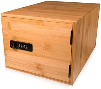 SUREBOX Lockable Box - Bamboo - 4 Digit Combination Lock - Discreet Safe Home Storage