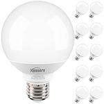 Honesorn 10 Pack G25 LED Globe Light Bulbs, 40 Watt Equivalent, 5000K Daylight Bathroom Light Bulbs E26 Base, Vanity Light Bulbs for Bathroom, Round Bulb Over Mirror, 120V CRI85+ 500LM Non-dimmable