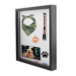 Frame Amo 16x20 Black Shadow Box Frame, Display Case with Tempered Glass Front, 2.5 inch Thick, for Display Items or Posters, for Wall or Table