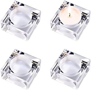 4 Pack Square Tealight Candle Holders Dinner Table Decor for Home